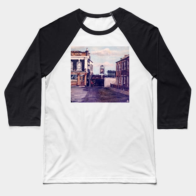 THE GUN PUBLIC HOUSE BLACKWALL LONDON Baseball T-Shirt by MackenzieTar